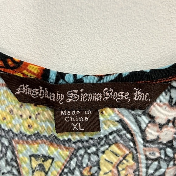 NWT Mushka by Sienna Rose Sleeveless Dress Womens XL Boho Summer Multicolor Midi - Picture 4 of 16